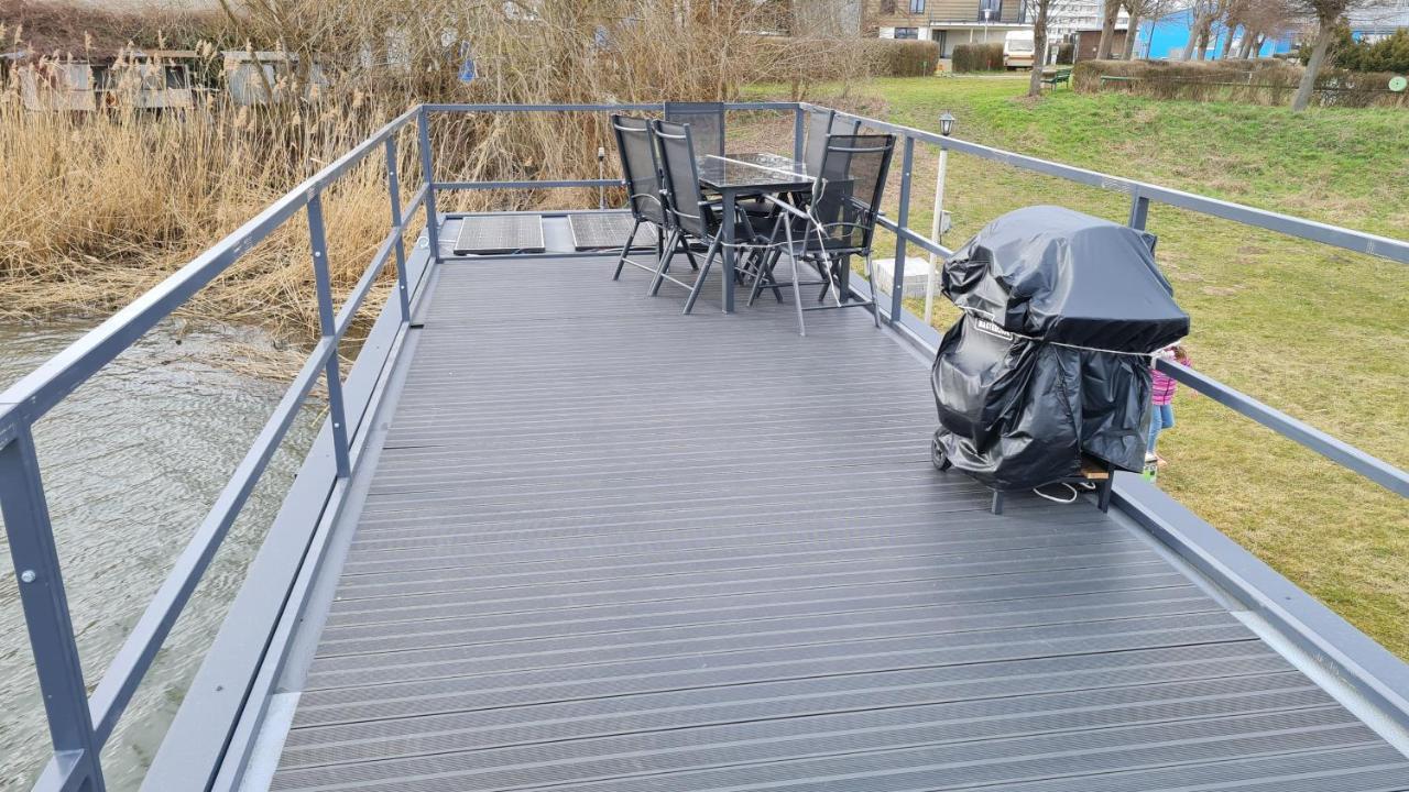 Hausboote Unteres Odertal Hausboot Kranich Otel Schwedt Dış mekan fotoğraf