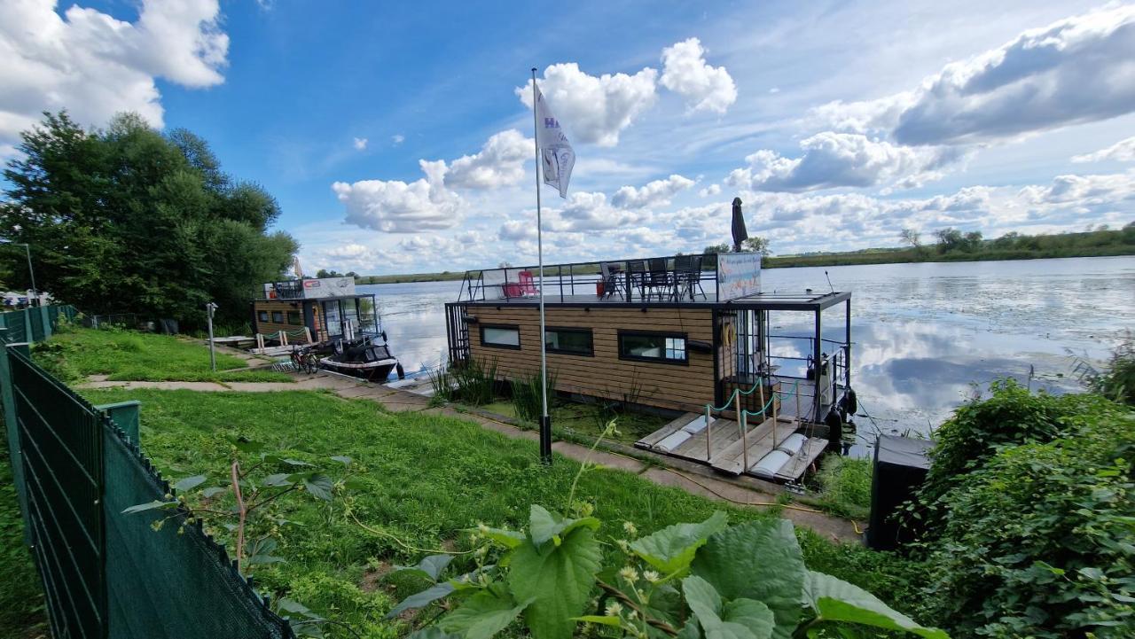 Hausboote Unteres Odertal Hausboot Kranich Otel Schwedt Dış mekan fotoğraf